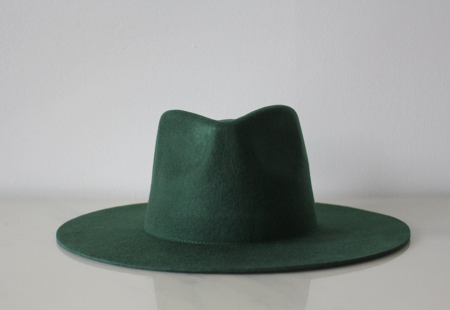 Wide Brim Fedora - Forest Green