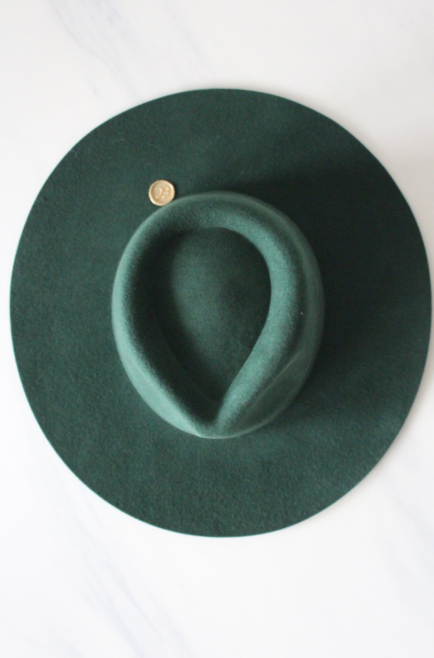 Wide Brim Fedora - Forest Green