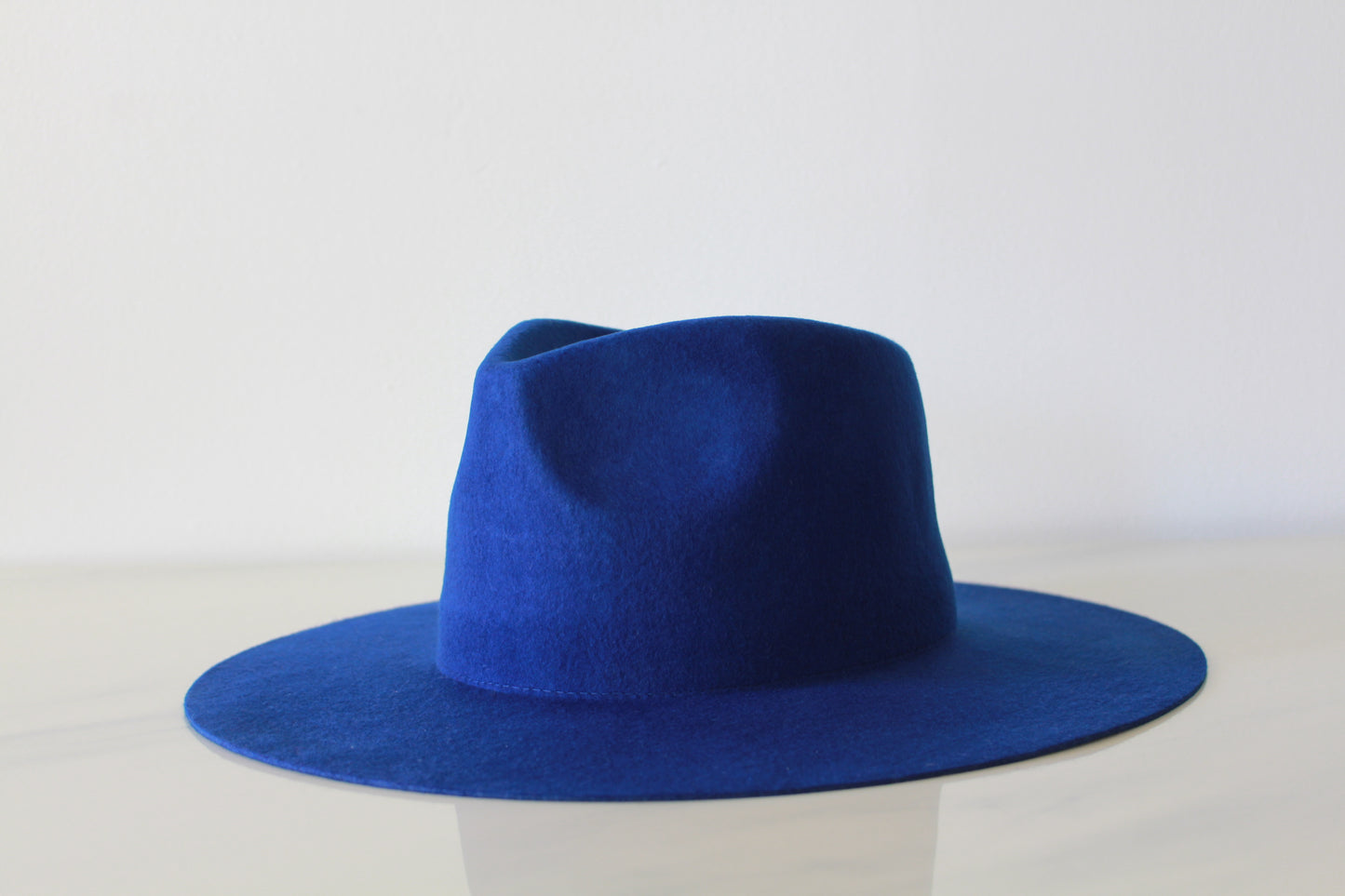Wide Brim Fedora - Royal Blue