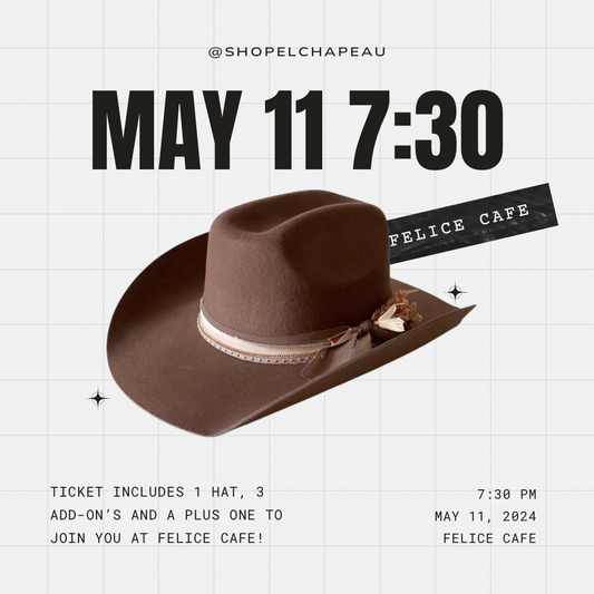 Custom Hat Bar Ticket - May 11 7:30pm at Felice Cafe