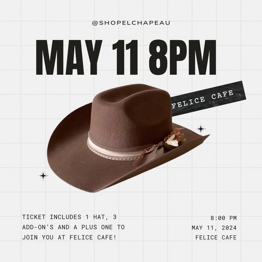 Custom Hat Bar Ticket - May 11 8:00pm at Felice Cafe