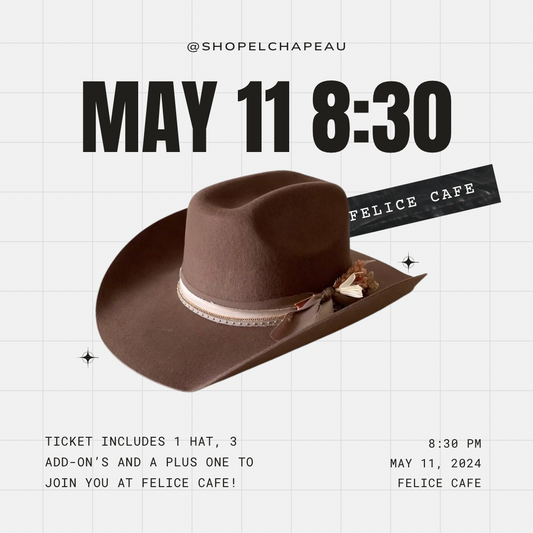Custom Hat Bar Ticket - May 11 8:30pm at Felice Cafe