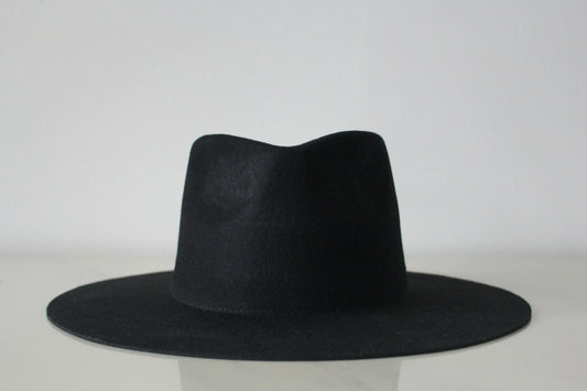 Wide Brim Fedora - Black