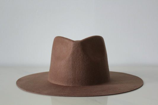 Wide Brim Fedora - Brown