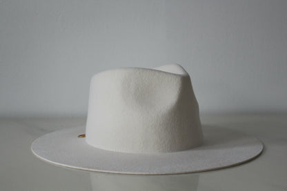 Wide Brim Fedora - Ivory