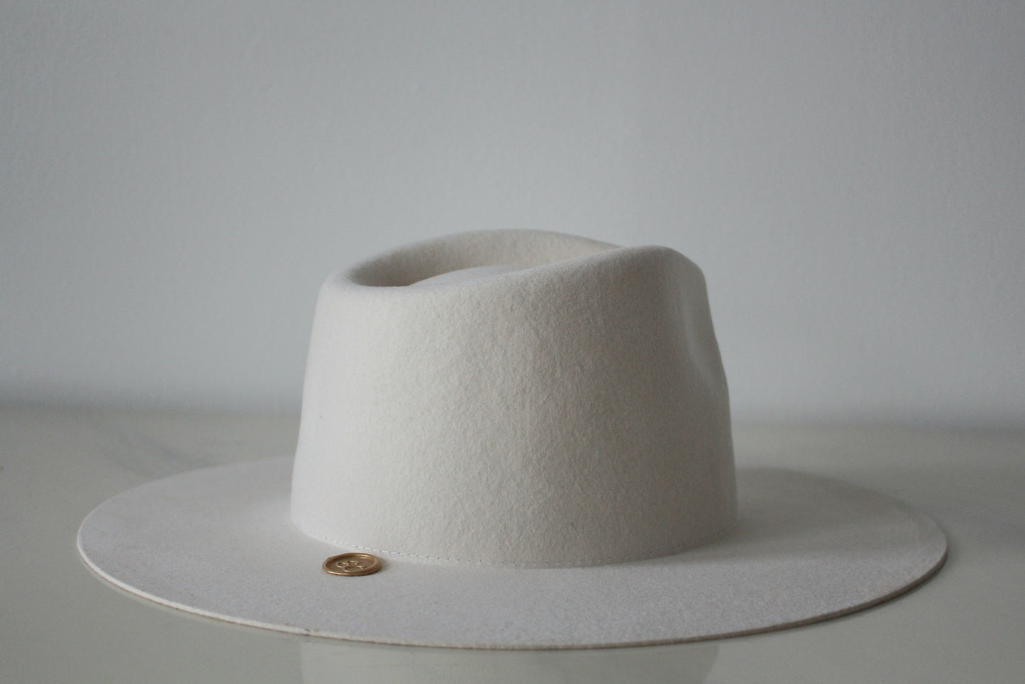 Wide Brim Fedora - Ivory